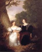Asher Brown Durand Portrait of the Artist-s Wife and her sister Spain oil painting artist